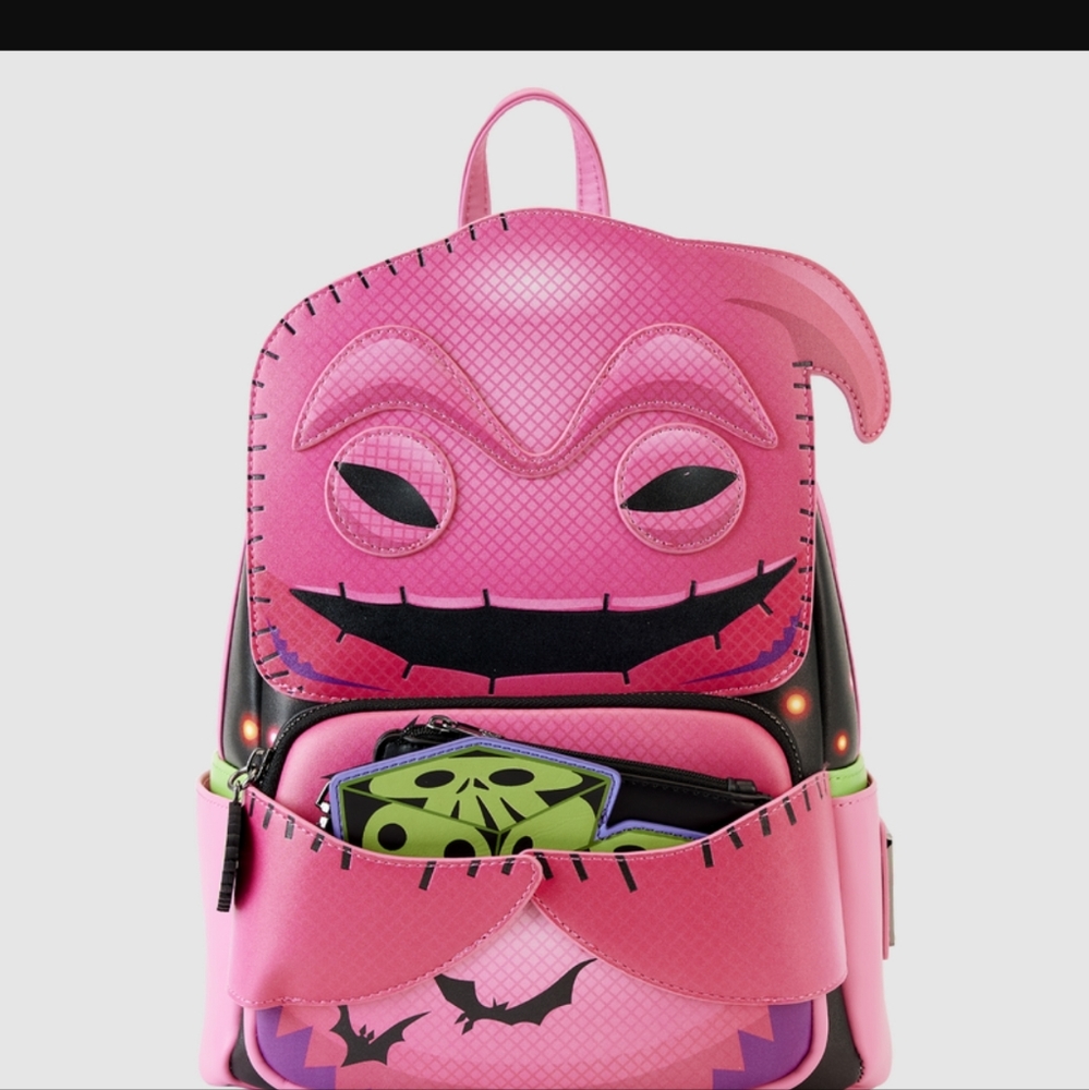 Loungefly 2023 Fall Convention Neon Glow in the Dark Neon Pink Oogie Boogie